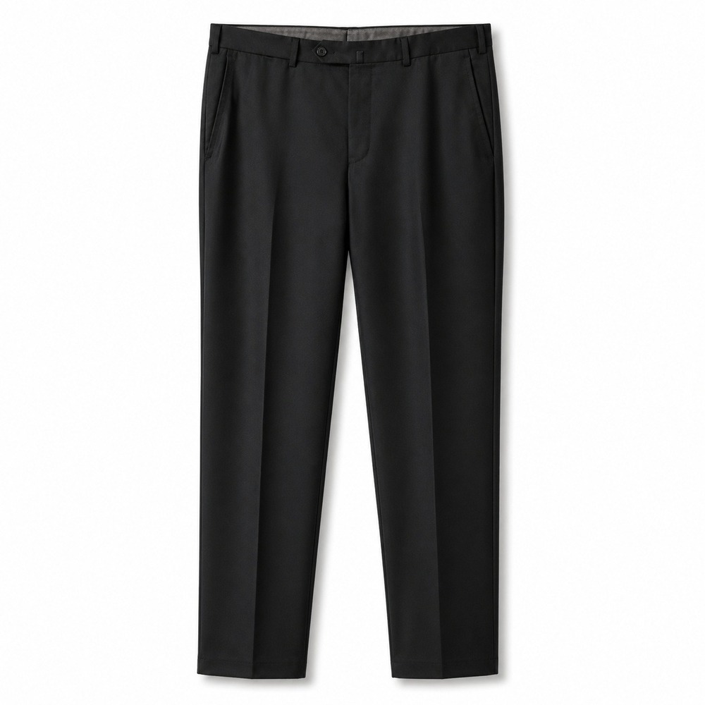 Ermenegildo Zegna Trousers Microsphere 100% Wool Mens Black 34 Regular Fit